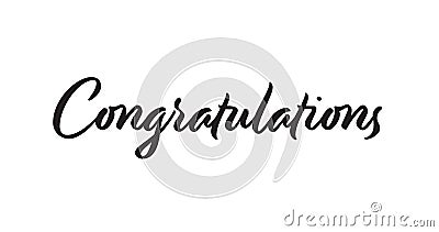 Congratulations Script Text Stock Photo