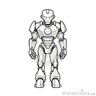 AI chat bot vector illustration. A futuristic blend of technology and friendly design for interactive notes, bridging the future Cartoon Illustration