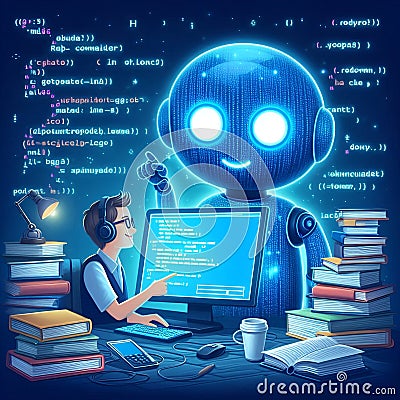 AI Code Assistant: Your Intelligent Coding Companion Stock Photo