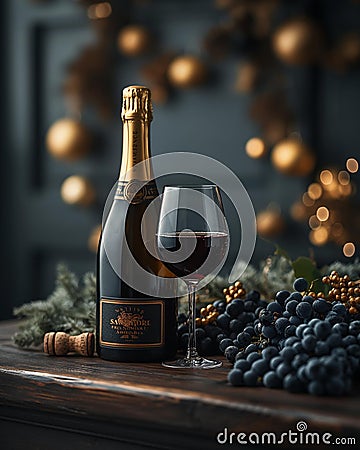 AI creates images of beer and wine Thai,product photography of whisky bottle Stock Photo