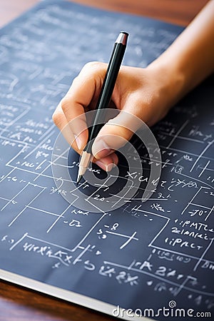 AI creates images, working, calculating numbers. World Math Day,Pi Approximation Day concept Stock Photo