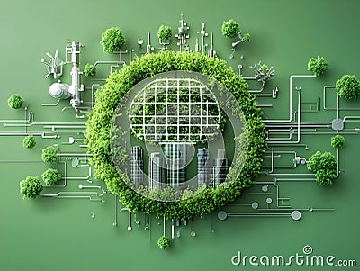 AI Driven Analytics Optimizing Circular Economy Practices for Sustainable Innovation Stock Photo