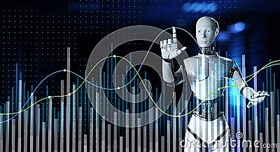 AI-Driven Market Analysis and Data Visualization. 3d render Stock Photo