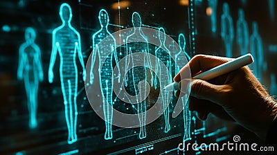 AI-driven recruitment technology concept. Utilizing visual data in the talent acquisition process. An automated system Stock Photo