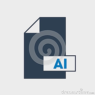 AI file format Icon Vector Illustration