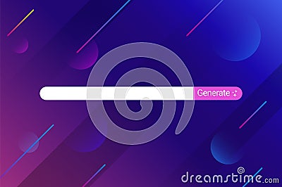 Ai generate prompt concept bar background. Ai generate futuristic abstract cyber technology bar star digital concept. Vector Illustration