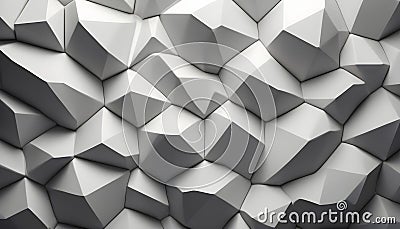 abstract 3d wall texture with white and grey cubes Stock Photo