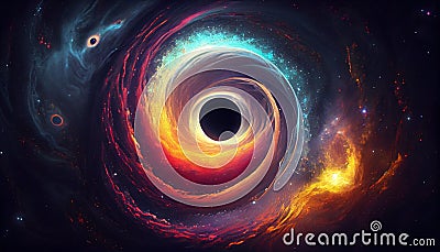 Cosmic Symphony Background- A Mesmerizing Animation of a Swirling Galaxy, Made with Generative AI Stock Photo