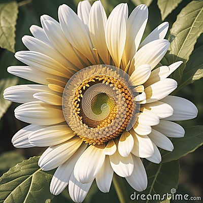 AI generated Beautiful white flower close up image Stock Photo