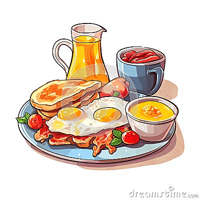 Food_breakfast_scene_with_scrumptious1 Stock Photo