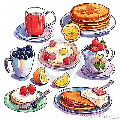 Food_breakfast_scene_with_scrumptious3 Stock Photo