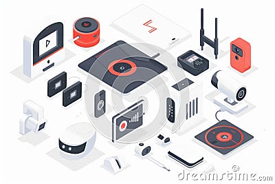 Security camera time detection systems professional installation secure ultra opening sensors camera user. Cartoon Illustration