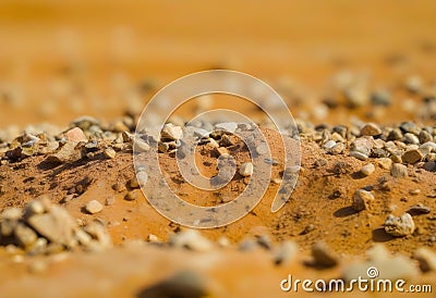 A close view of the hard dry dirt surface Stock Photo