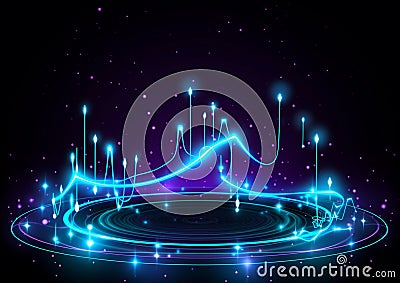 The whirlpool of the vocal cords glows science. AI generated Stock Photo