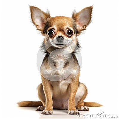 AI generated illustration of a Chihuahua isolated on white background Cartoon Illustration