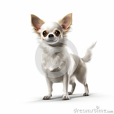 AI generated illustration of a Chihuahua isolated on white background Cartoon Illustration
