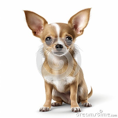 AI generated illustration of a Chihuahua isolated on white background Cartoon Illustration