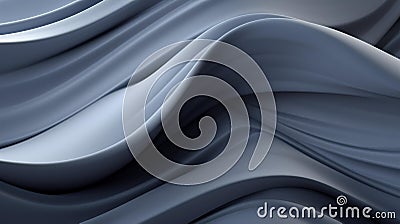 AI generated illustration of gray wavy patterns on a gray background Cartoon Illustration