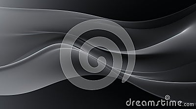 AI generated illustration of gray wavy patterns on a gray background Cartoon Illustration