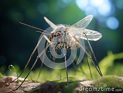 Cranefly Torso Cartoon Illustration