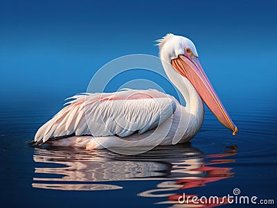 Great white pelican Cartoon Illustration