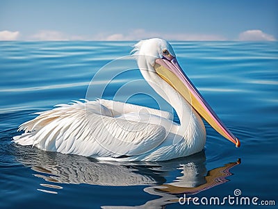 Great white pelican Cartoon Illustration