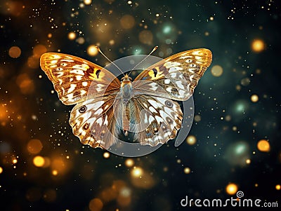 Night butterfly Cartoon Illustration