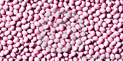 AI generated illustration of a pile of fresh pink eggs Cartoon Illustration