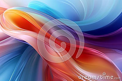 AI generated illustration of a vibrant abstract background composed of an array of assorted colors Cartoon Illustration