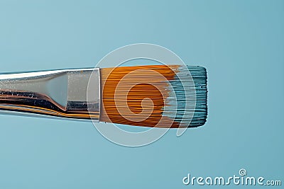 AI generated illustration of a vibrant paintbrush with blue and orange bristles Cartoon Illustration