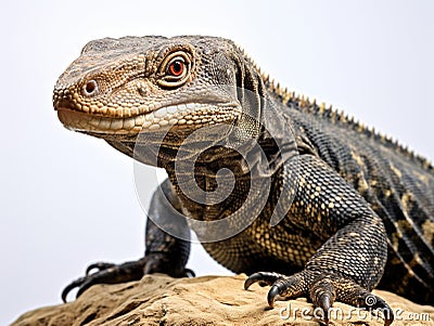 Ai Generated illustration Wildlife Concept of Argus Monitor Lizard Cartoon Illustration