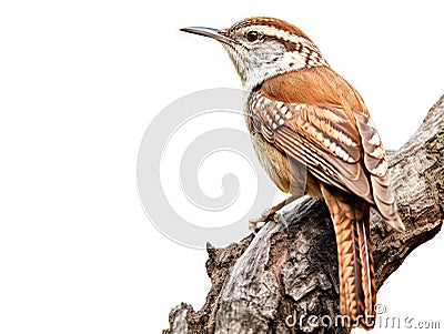 Ai Generated illustration Wildlife Concept of Carolina Wren isolated Cartoon Illustration