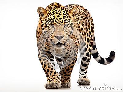 Ai Generated illustration Wildlife Concept of Jaguar ( Panthera onca ) isolated Cartoon Illustration