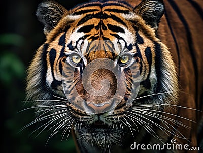 Ai Generated illustration Wildlife Concept of Stunning tiger Cartoon Illustration