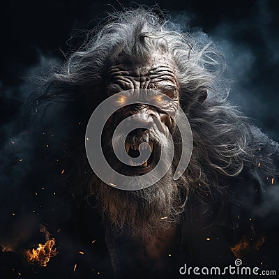 Ai Generated illustration Wildlife Concept of Werewolf Wolf Monster Beast Isolated Cartoon Illustration