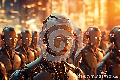 AI chatbots modern futurism background Stock Photo