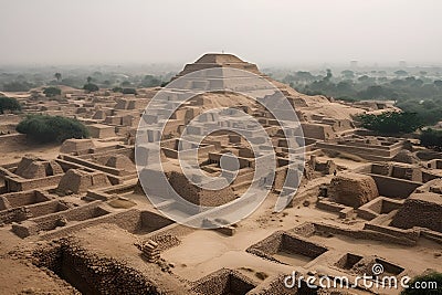 Image of the ancient city of Mohenjo-Daro in Pakistan. Stock Photo