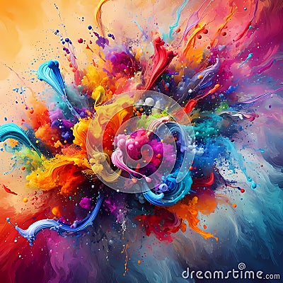 Abstract color explosion Stock Photo