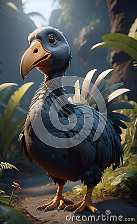 AI generated image of a Dodo bird Stock Photo