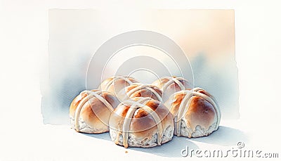 Easter. Good Friday. Hot cross buns Stock Photo