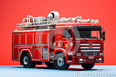Firetruck Transportation Stock Photo