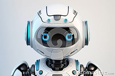 Friendly chat bot close up portrait isolated Stock Photo