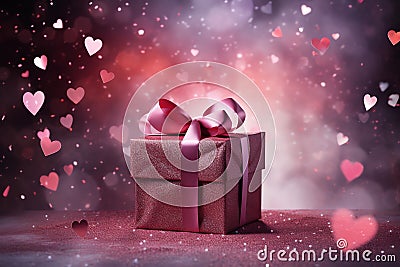 gift Valentine Day background Stock Photo