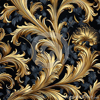 Gilded Ornamental Patterns background, design seamless pattern Stock Photo