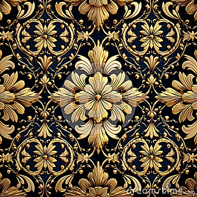 Gilded Ornamental Patterns background, design seamless pattern Stock Photo