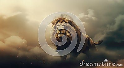 Jesus. Lion. Stock Photo