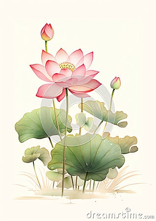 Lotus Root Chinese new year pattern Stock Photo