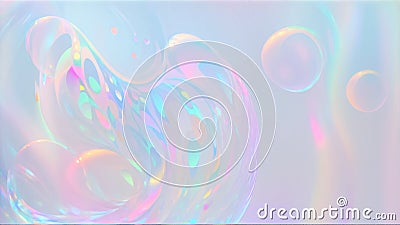 AI Generated Image of Pastel Bubbles, digital background ready. Stock Photo