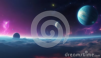 an image of planets in space environment Stock Photo