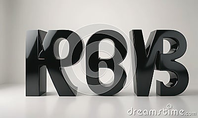 A black and white lettering of the word ARRB. Stock Photo